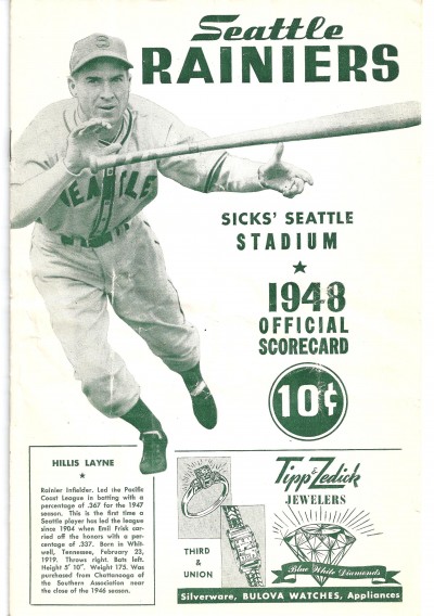 1948 Seattle Rainiers Baseball Schedule