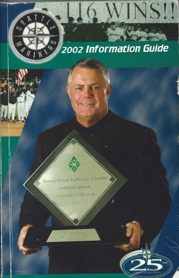 Lou Piniella 2001 AL Manager of the Year vintage Seattle Mariners