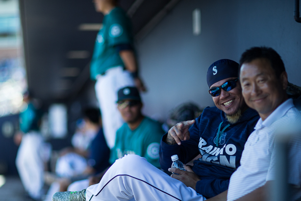 [Photo] Felix Hernandez, Surrounded By K's (via A's Broadcast) : r/baseball