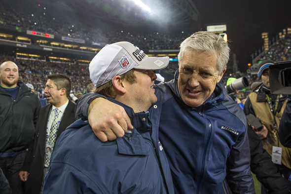 Pete Carroll challenged a play in an odd way