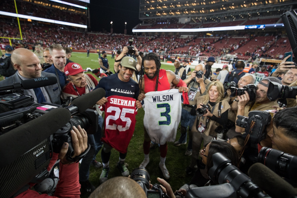 Richard Sherman San Francisco 49ers Jersey Swap