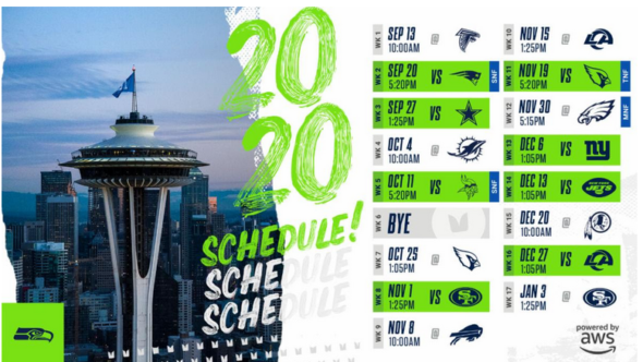 Seahawks get four prime-time games, open Sept. 13 at Atlanta as