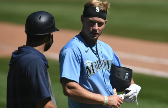 Jarred Kelenic in the Mariners Jersey